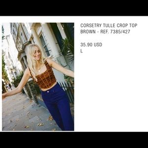 Zara brown corset